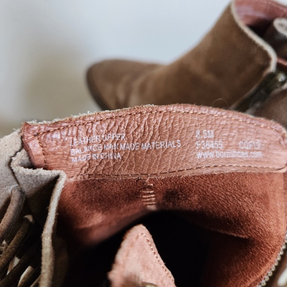 Born Bessie Suede Ankle Boot Side Zip Brown Size 8.5 - Picture 7 of 8